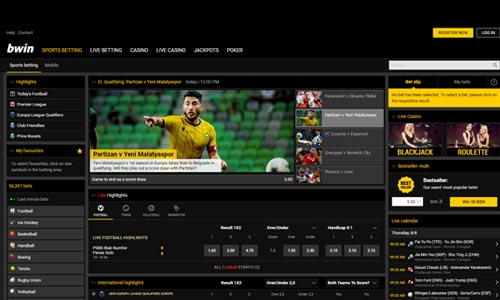 Bwin Home page